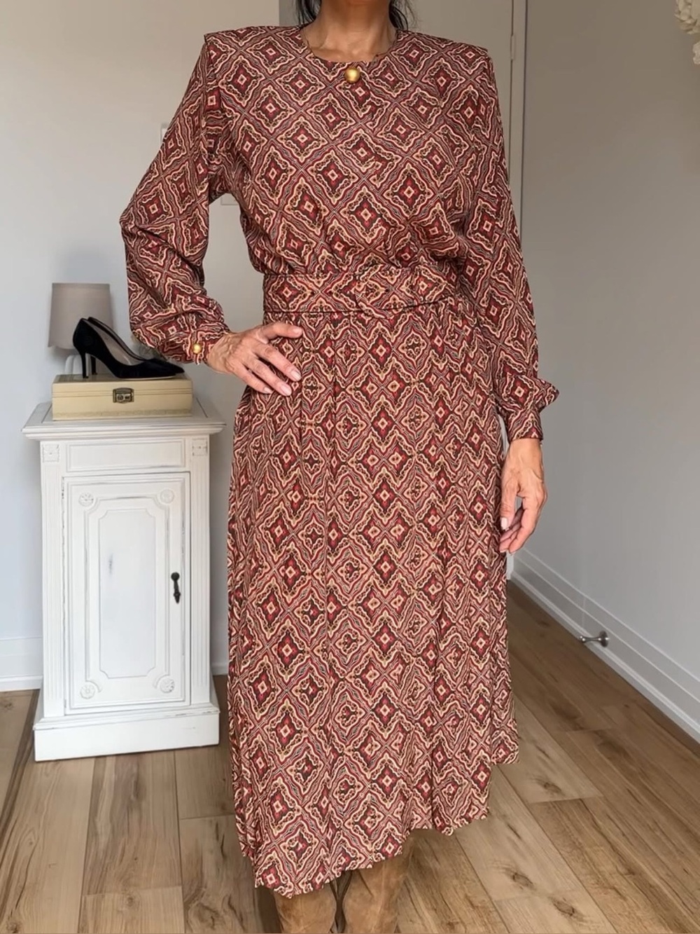 Vintage Leslie Fay Midi Dress
